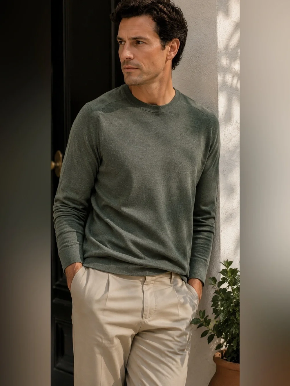 Banana Republic Slub Double-Knit Crew-Neck T-Shirt